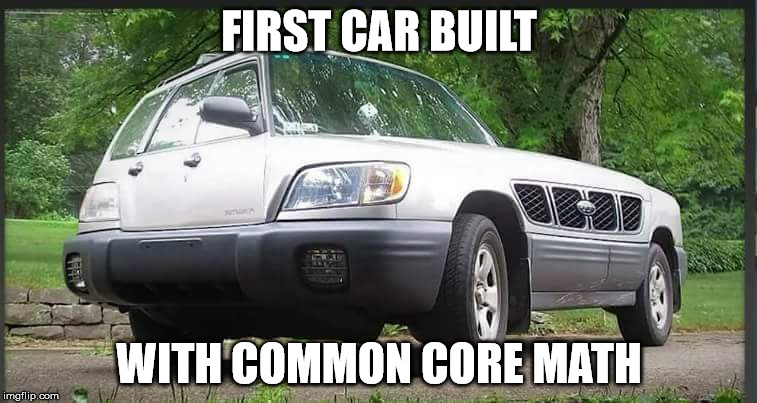 Meme critical of common core math